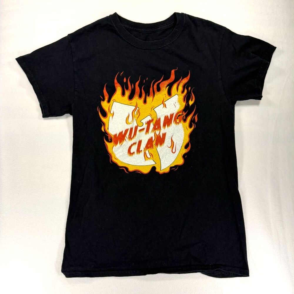 Y2K Wu-Tang Clan Black Short Sleeve Shirt Size Small 100% Cotton